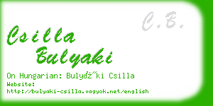 csilla bulyaki business card